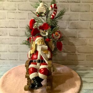 PEPPERMINT SQUARE 9.5in Santa Rocking Chair